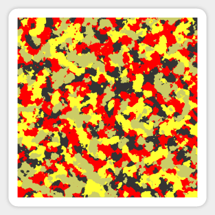 Camouflage Red Yellow Sticker